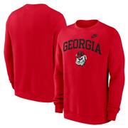 Georgia Nike Embroidered Arch Vault Fleece Crew